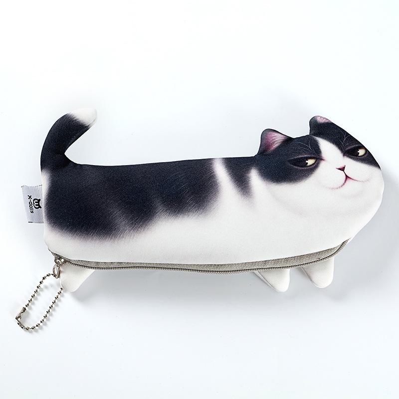 Creative Student Simulation Cat Pencil Case  Version of Stationery Bags for Boys and Girls In Junior and Senior High SchoolCute Children's Pencil Box