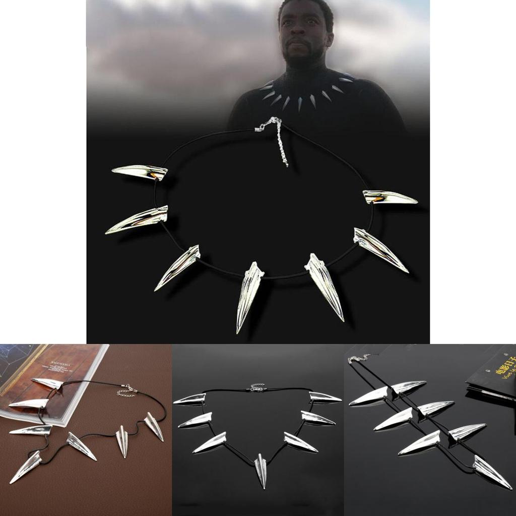 Elegante collar de aleación inspirado en Pantera Negra para hombres y mujeres