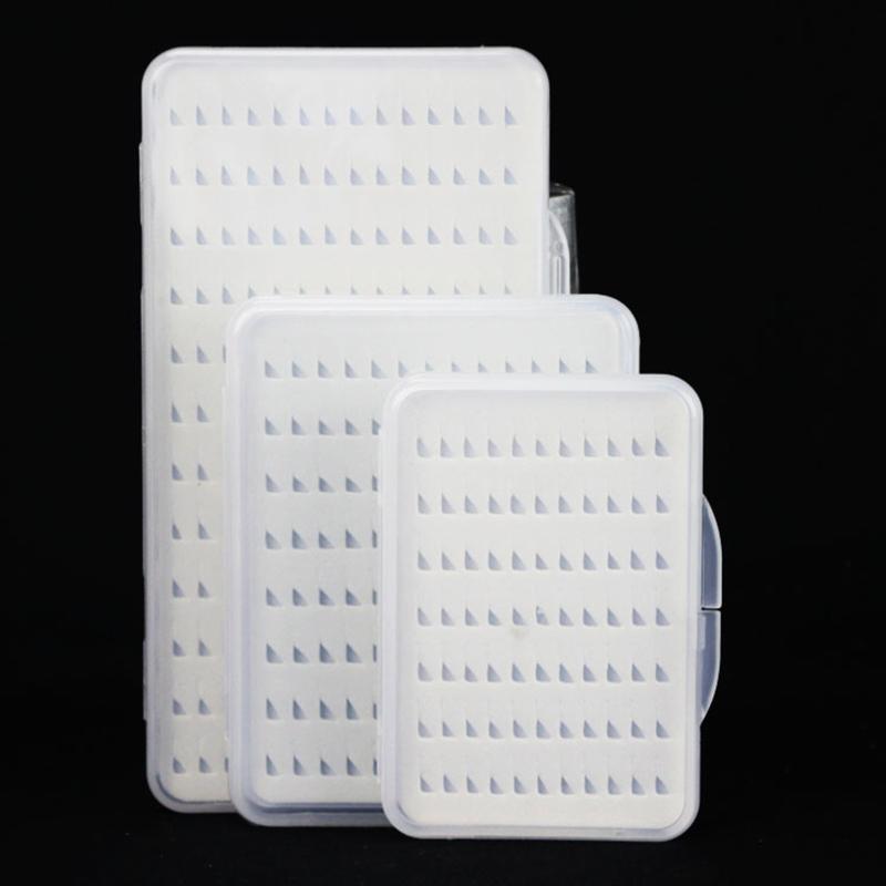 Wodoodporne pudełko na muchy z przezroczystą pianką ze szczelinami do przechowywania akcesoriów wędkarskich