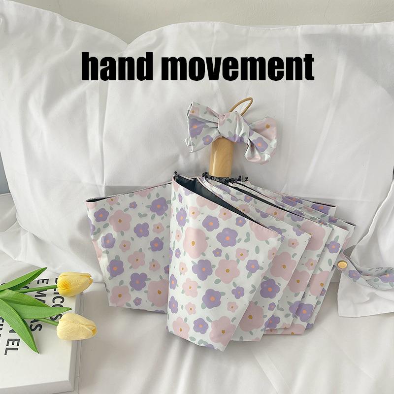 Маленький фиолетовый зонтик-цветок Женский двухцелевой зонт от солнца Защита от солнца Защита от УФ-лучей Ультралегкий Компактный зонт от солнца 8K