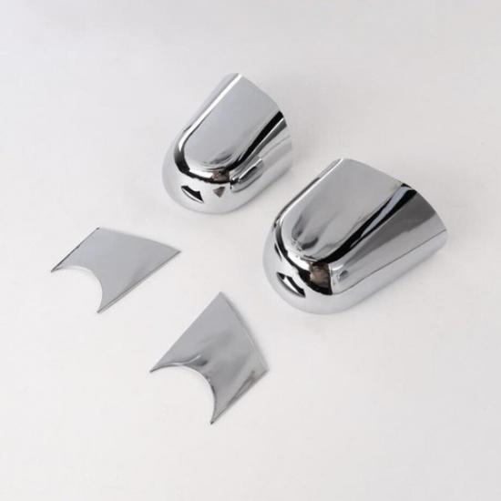 For 2018- Jeep Wrangler JL ABS Chrome Rearview Mirror Holder Cover Trim 4PCS