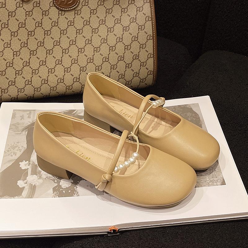 Late Evening Breeze Gentle Shoes Flat-soled Single Shoes Women's New Summer Mary Jane Shoes with Skirts Soft-soled Maternity Shoes