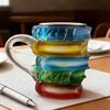 Creative Hand-Painted Book Mug - Unique Painted Book Coffee Cup