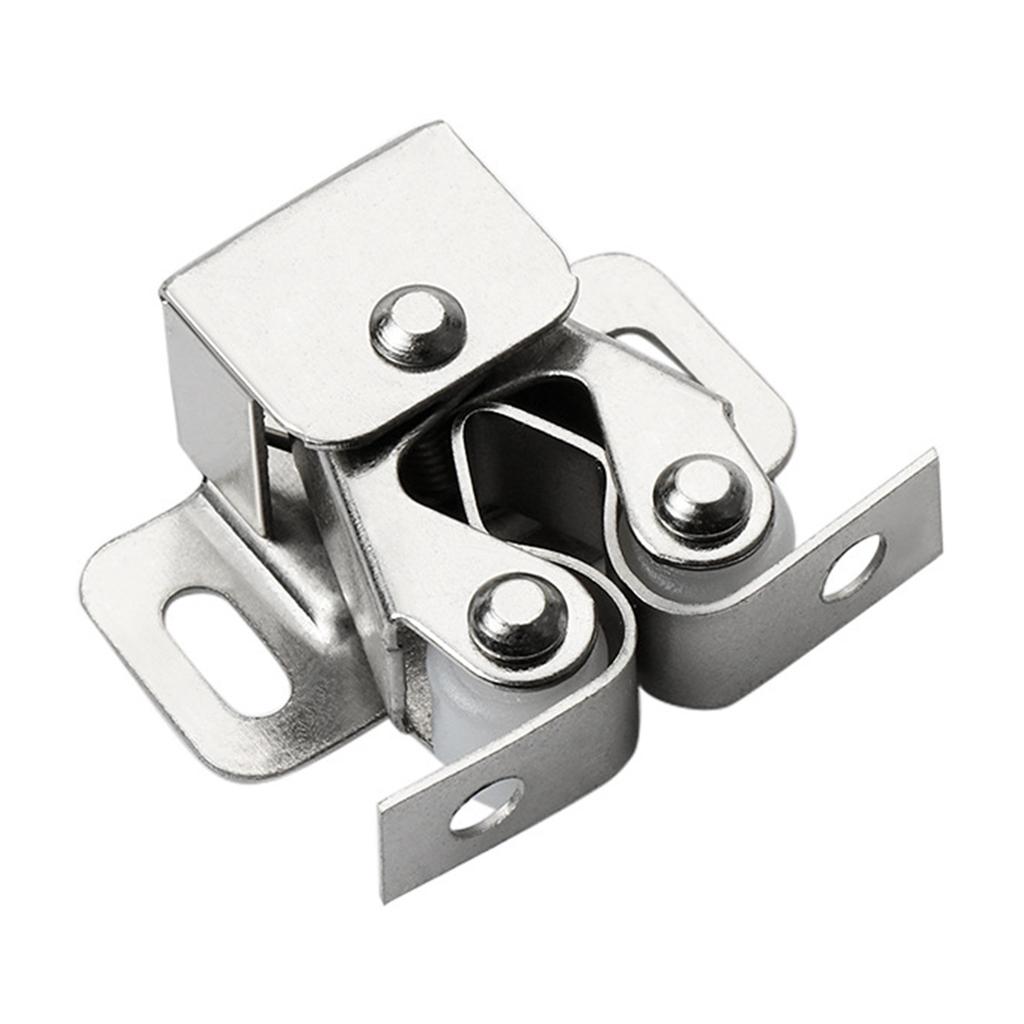 Set aus 5 Schranktürschnappern mit Schrauben Doppelrollen-Schrankverschluss Doppelrollen-Schnapper Verwendung für Heimmöbel