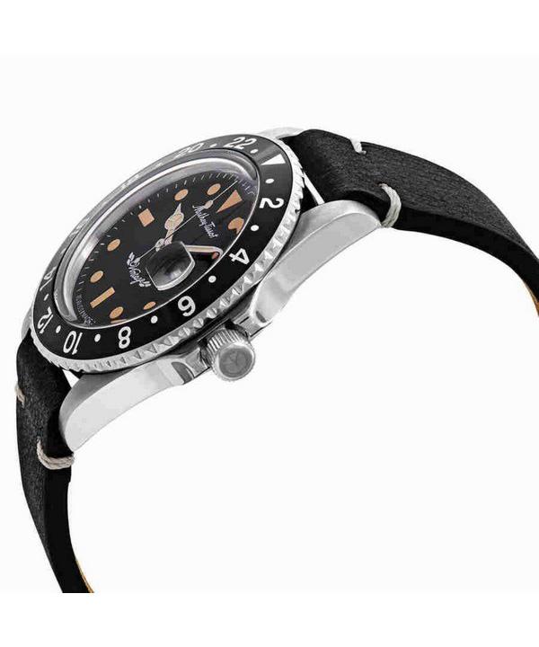 Mathey-Tissot Mathy Vintage Otomatik Deri Kayış Siyah Kadran H900ATLN 100M Erkek Kol Saati