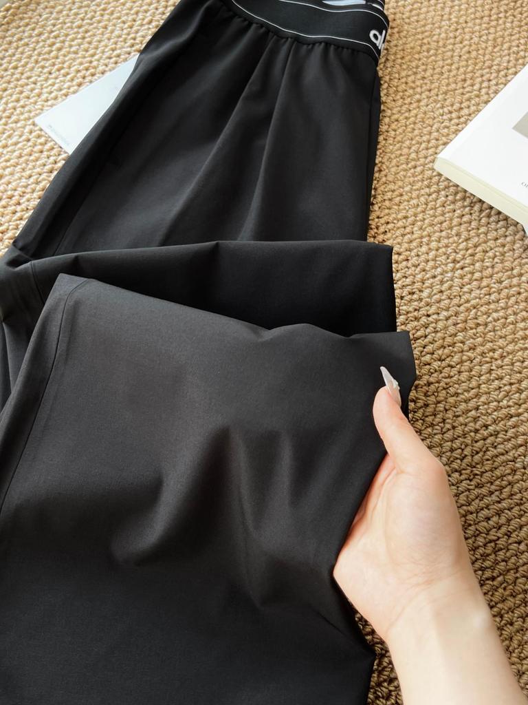 ALO Damen Sommer-Yogahose mit hoher Taille und weitem Bein - Dehnbar, Locker, Vielseitige Fitnessbekleidung