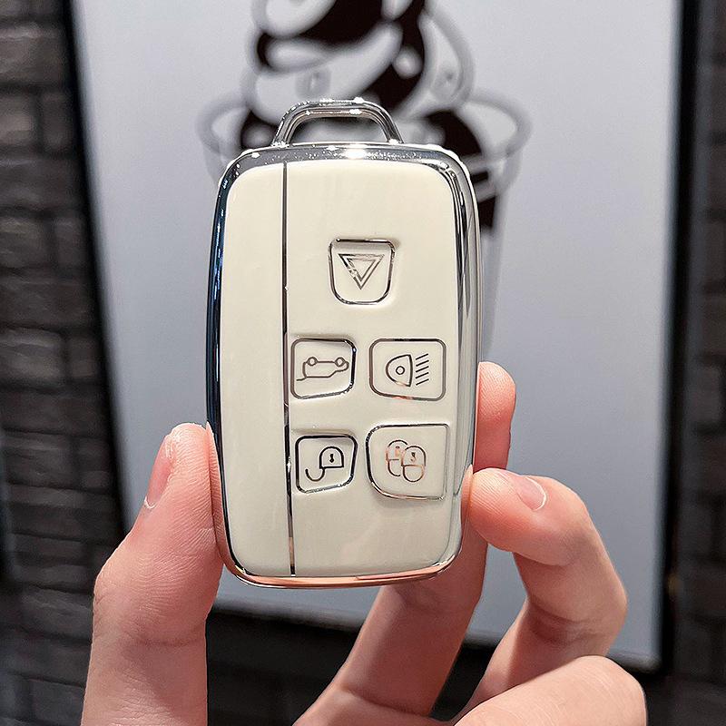 Genuine Leather Key Case for Jaguar XEL & XFL 2025 Models - Full Coverage for F-Pace, XJL, XF, XE.