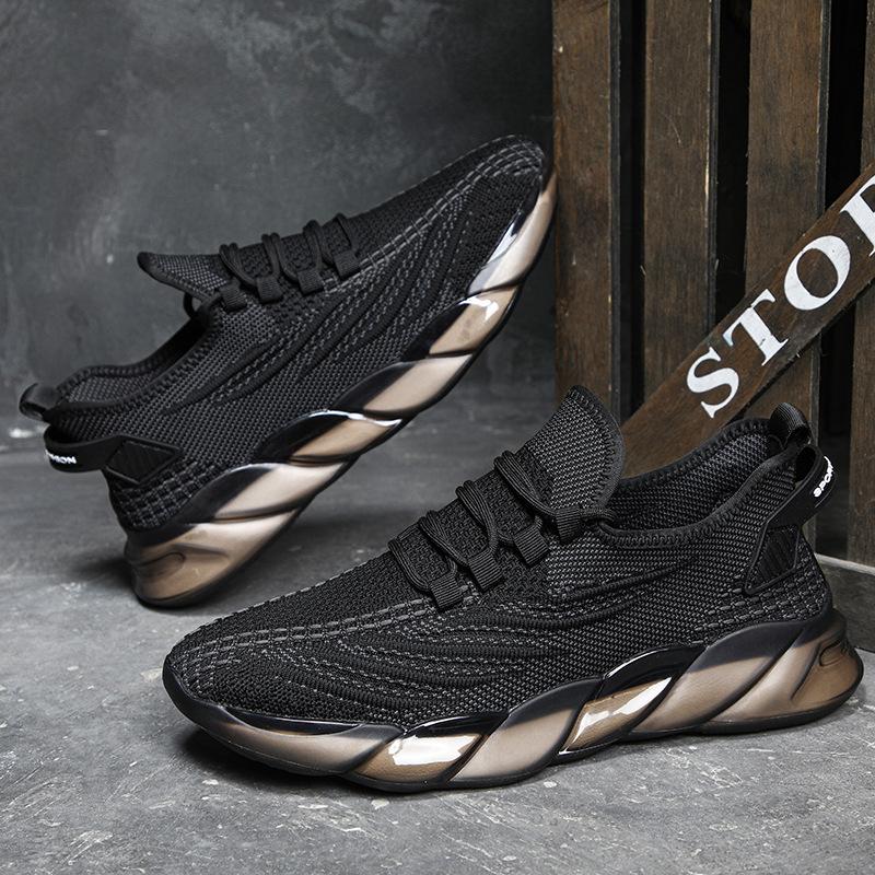 Black shoes men's summer thin fly-woven mesh casual sports trendy shoes breathable Wenzhou coconut men's shoes