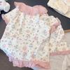 ins wind sweet cake bunny pajamas women's lapel summer short-sleeved shorts casual two-piece loungewear