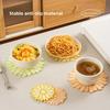 Posavasos De Silicona Con Diseño De Flores, Resistente Al Calor Y Antideslizante Para Mesa De Comedor