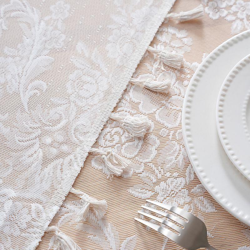 Elegante Phoenix Spitzentischdecke Rechteckig mit Muschelkante, Perfekt für Hochzeiten, Geburtstage, Babypartys & Jubiläen