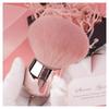 2-Piece Dual-Use Pink Soft Cosmetic Nail Art Brushes for Powder, Makeup, Face Foundation, Nail Dust, Cleaning, Acrylic Dipping, Powder, UV Gel