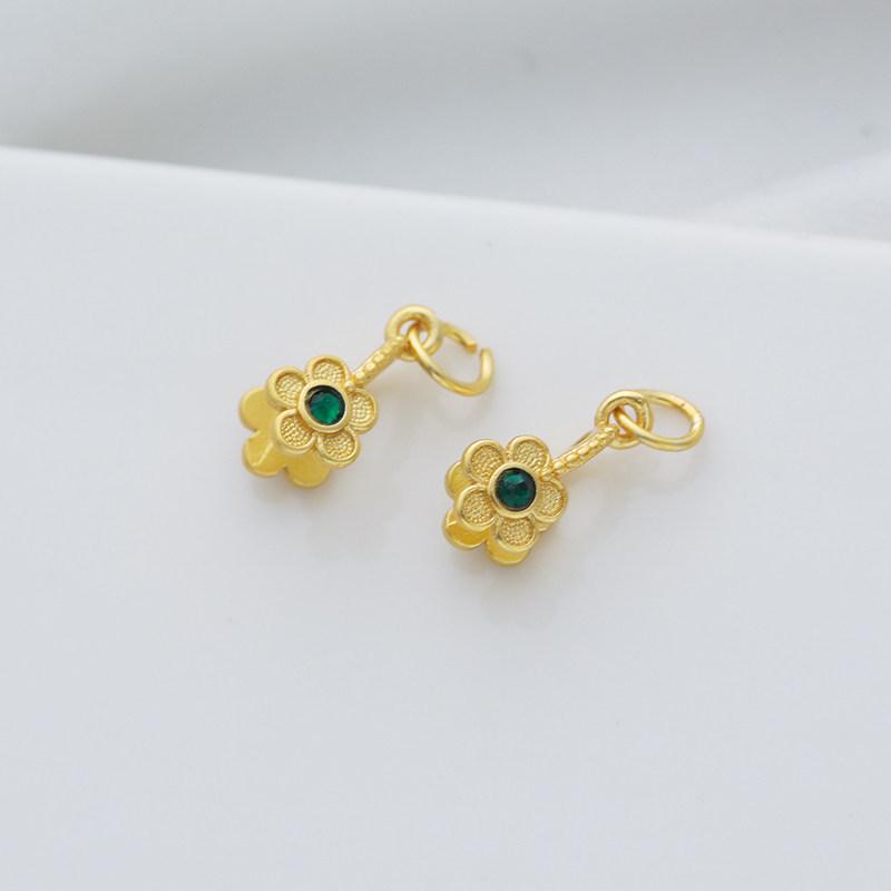 Gold-Plated Zirconia Butterfly Pendant Clip-On Jewelry Accessory