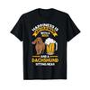 Unisex Altes Unisex Mit Einem Bier Und Dackel T-Shirt Vintage Dehnbar Designer Kleidung Streetwear Oberteil Für Den Alltag