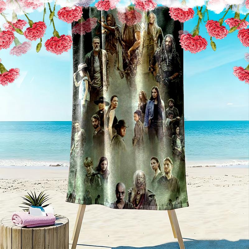 Survival Struggle Post-Apocalyptic World beach towel Outdoor camping beach swim Outdoor pool towel quick-drying swim towel Travel and vacation towels