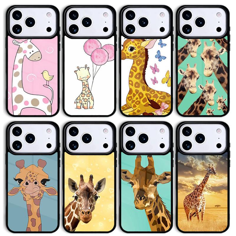 Giraffe Anime Cute Mobile Phone Case for IPhone 17 AIR 16pro Max 15 14 13 12 11 Bumper Cover