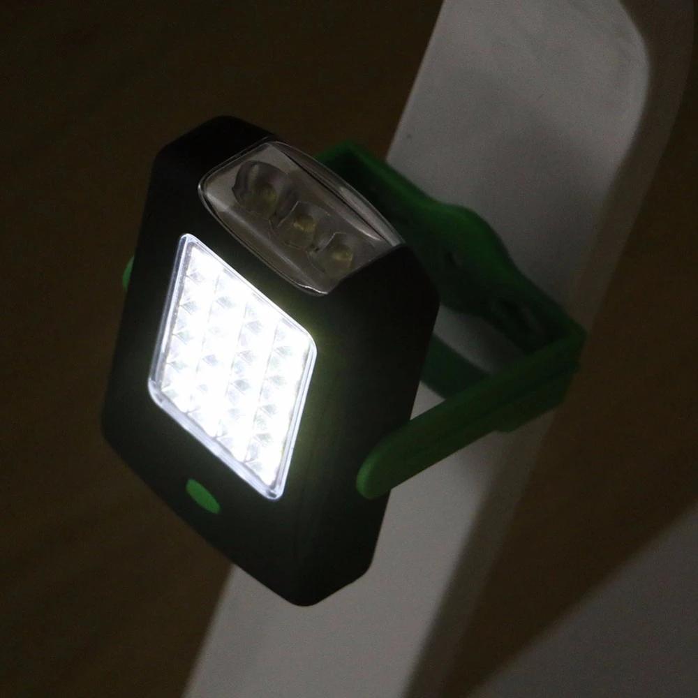 Portable Flashlight 2 Modes 20+3 LEDs Lamp With Magnetic Working Stand Folding Hook Light Torch Lamp