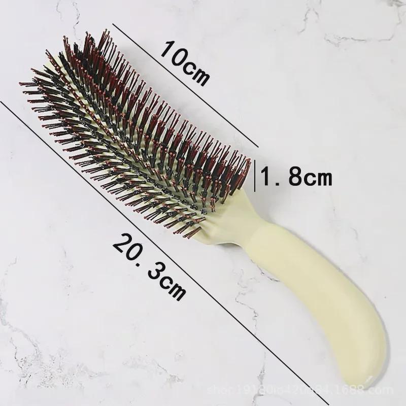 S-Type Fluffy Hair Styling Evening Comb - Heat Resistant for Studio Makeup