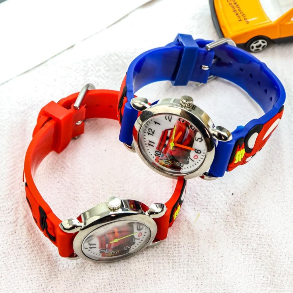 Car Lightning Mcqueen Animation Peripheral Cartoon Cute Boy And Girl Pointer Electronic Watch Children'S Day Gift Birthda