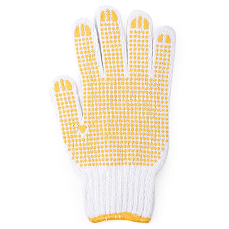 Quanan Bleached Knitted Anti-slip Dotted Work Gloves