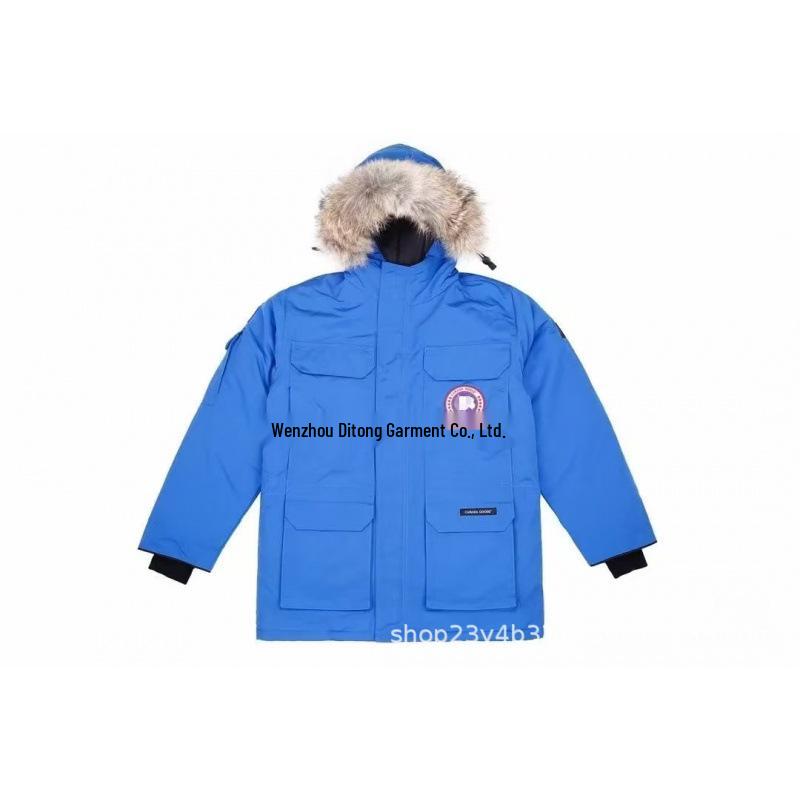 Unisex Expedition Down Jacket Model 08 with Wolf Fur Hood