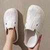Fashion Closed Toe Soft Sole Home Slippers Women Summer Lightweigh Non-Slip Indoor Slides Woman Solid Color Flat Heel Beach Shoes Ladies