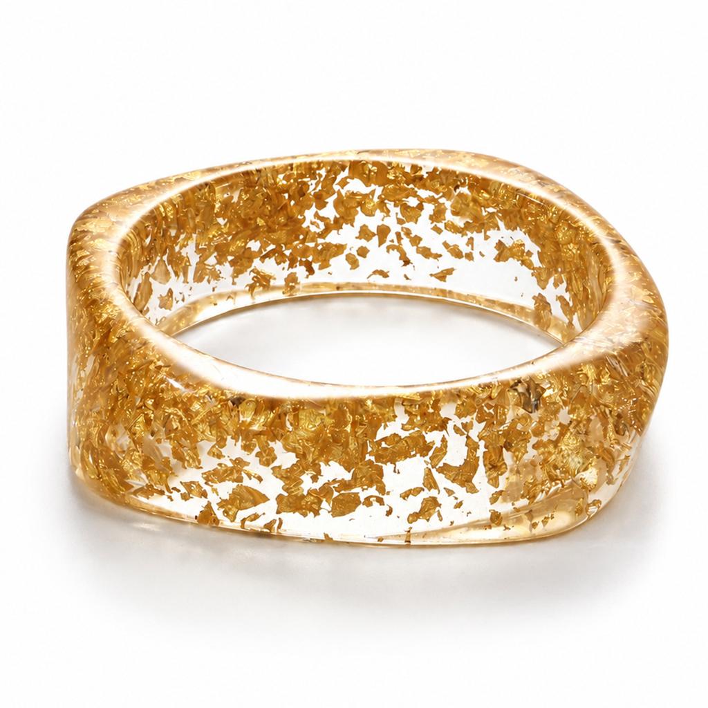 Hot Sale Smudge Coffee Resin Bracelet Ladies Arc Bracelet Girlfriend Ring Fashion Premium Jewelry