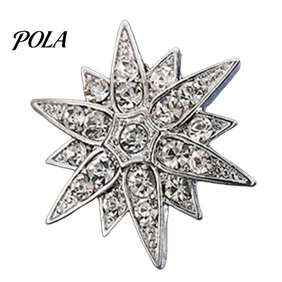 Rhinestone Lapel Pin 1/2Pcs Double-Layered Eight-Pointed Star with Rhinestones, Thickened Alloy Fashion Suit Safety Buckle for Suits Shirts
