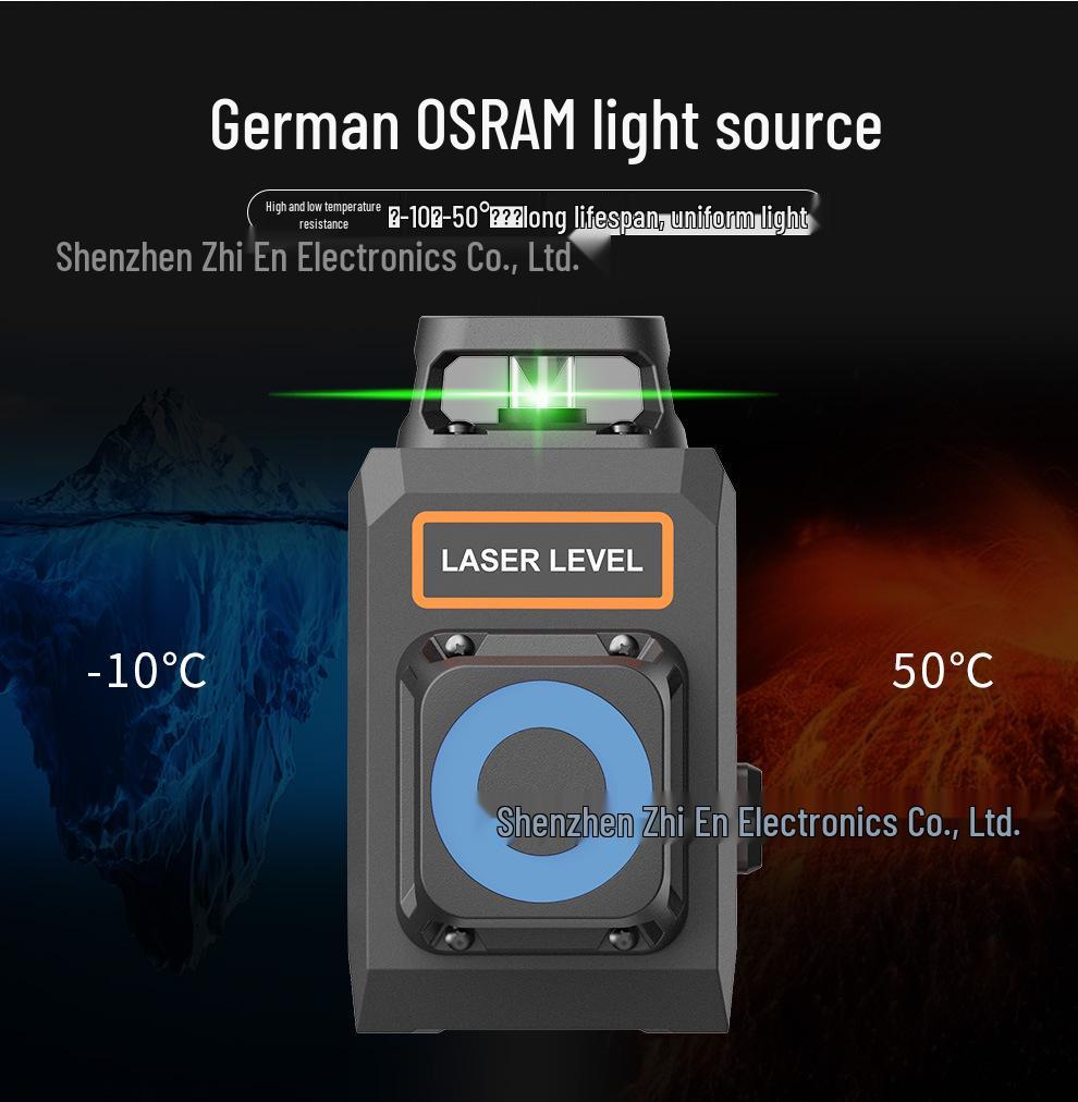 360° Green Laser Level with 8 Precision Lines