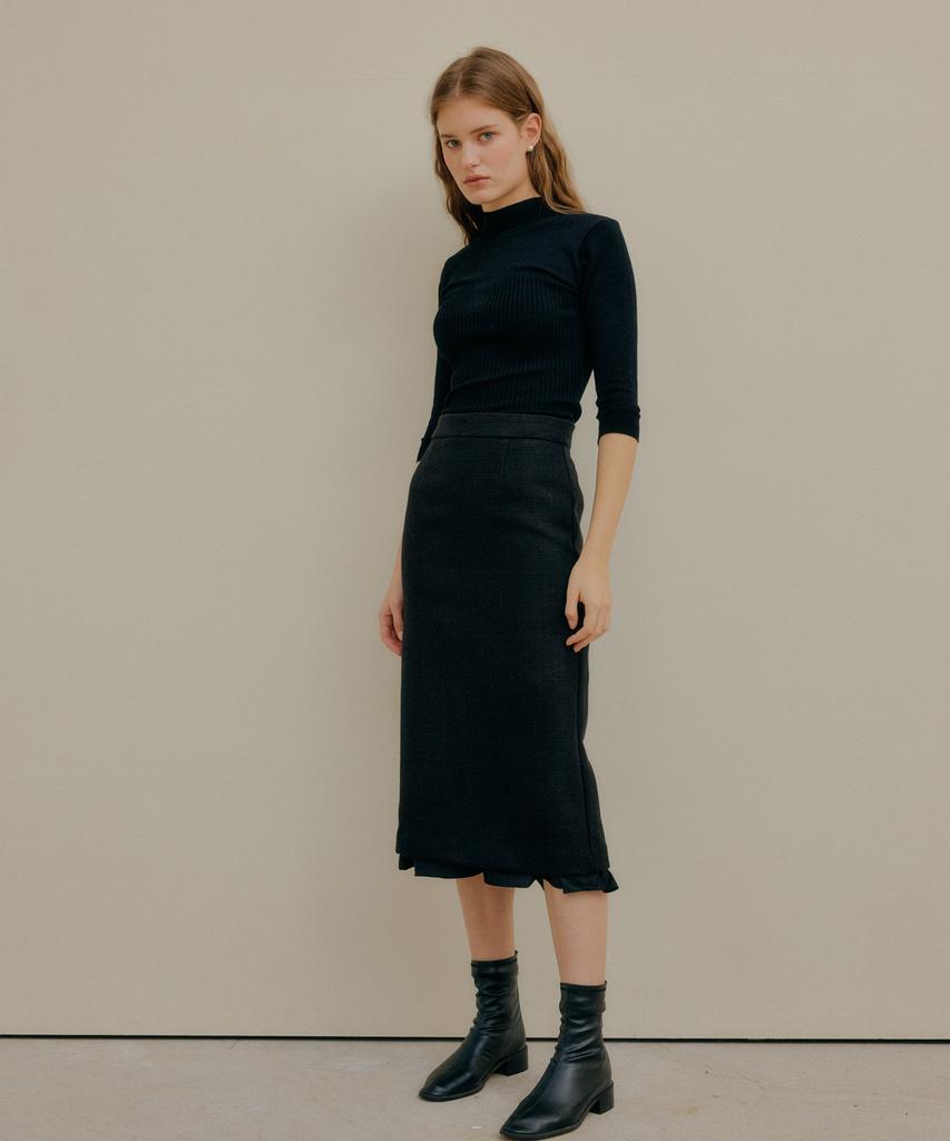 YUPPE Layered Skirt_Black