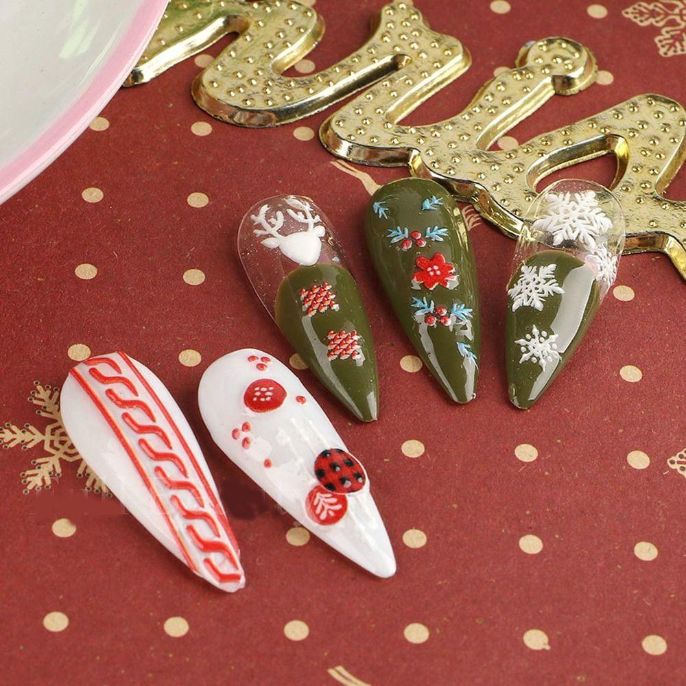 Winter New Year Nail Decoration Christmas Nail Stickers Manicure Accessories Nail Art Decals