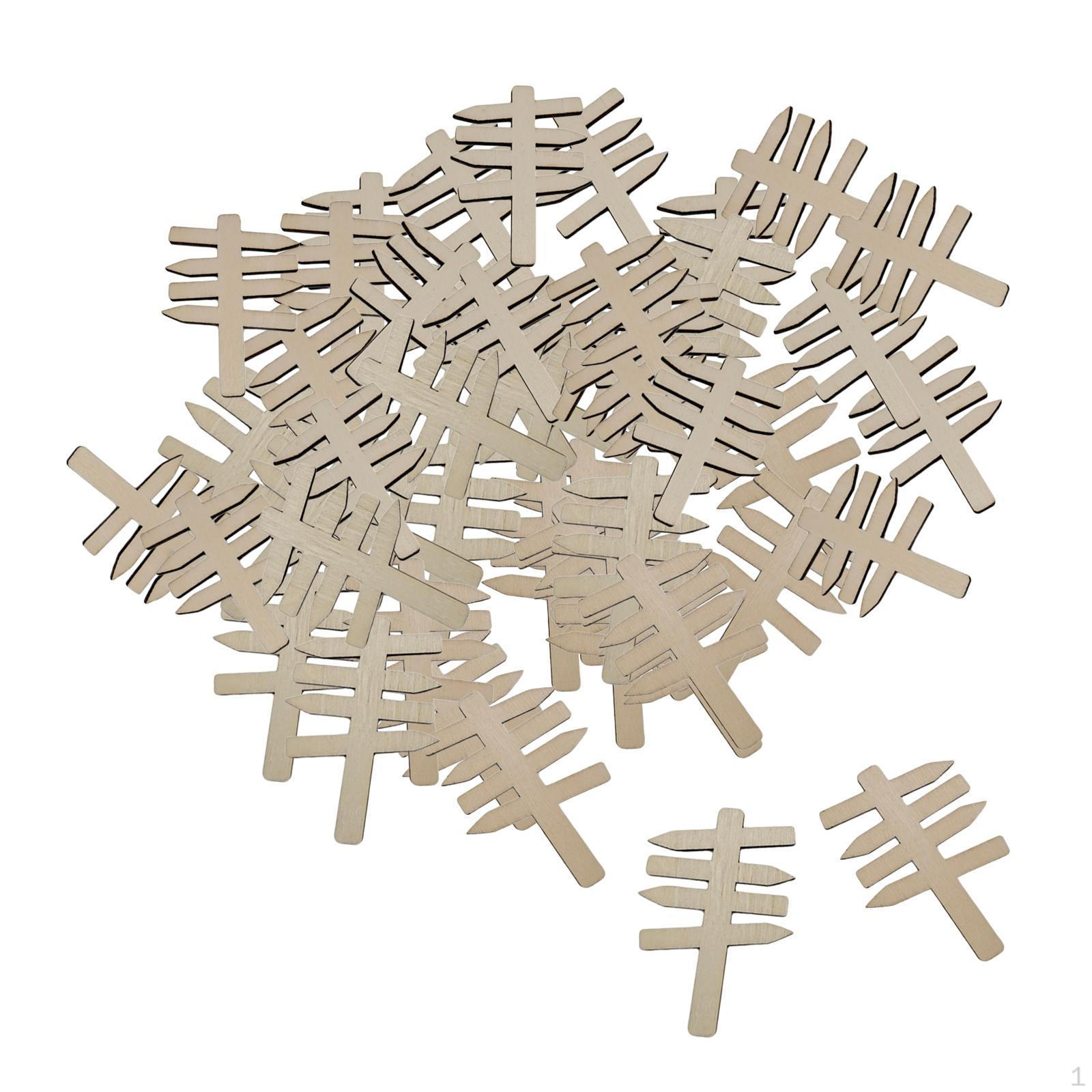 

50 дерев’яних міні-стійків для моделей поїздів Set B