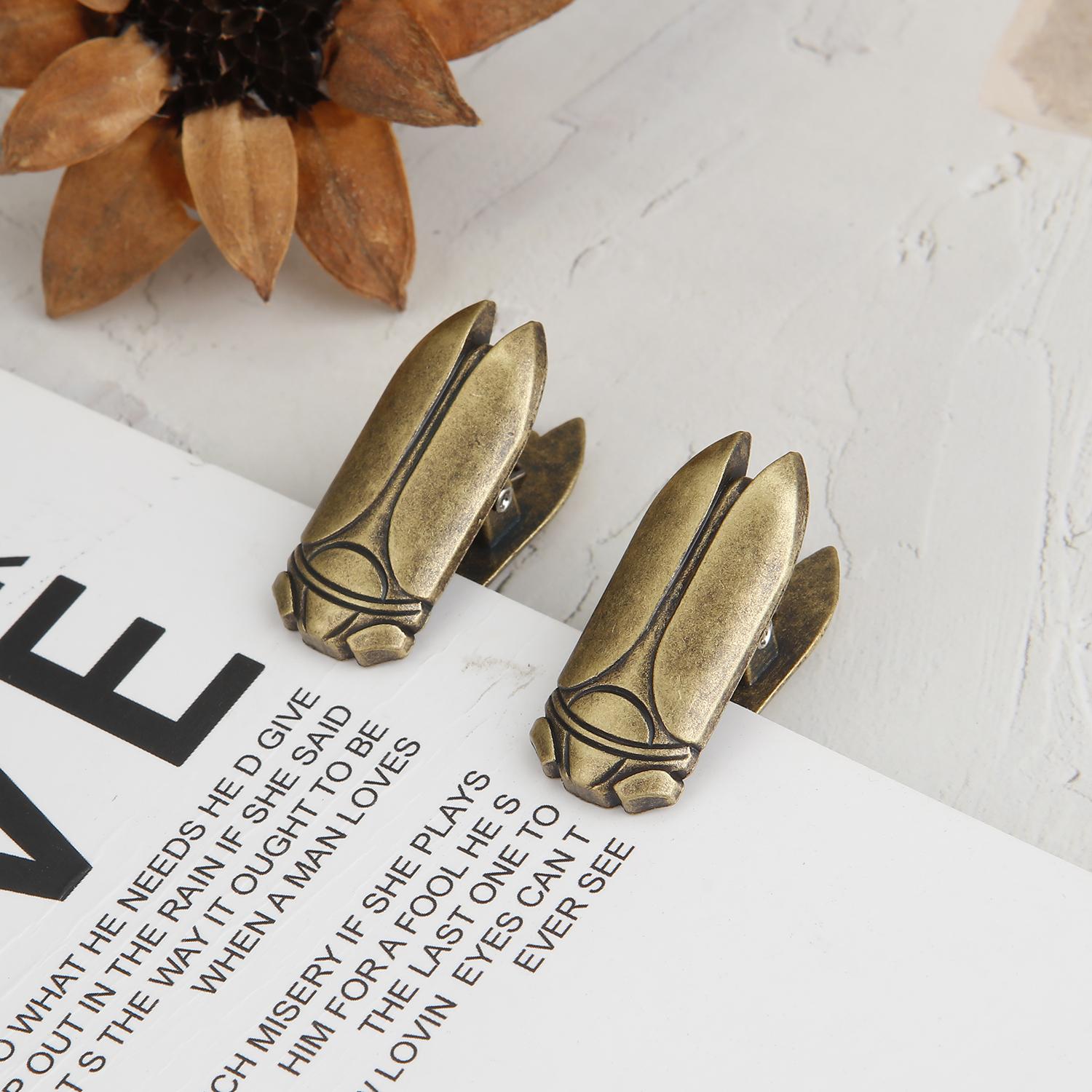 

2PCS Metal Beetle Binder Clips Bill Binder Clip Foldback Notes Letter File Paper Clip Binding Securing Clip Stationery 2PCS