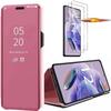 2 Tempered Glasses + Case for Redmi Note 12 Pro+ 5G-Note 12 Pro Plus 5G - Pink 360° Protection Anti-Scratch Shockproof