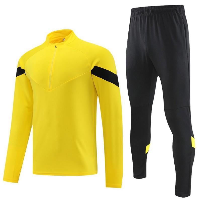 Long Sleeve Half-Zip Training Jacket Kids Adults Soccer Team Uniform Winter Practice Set
