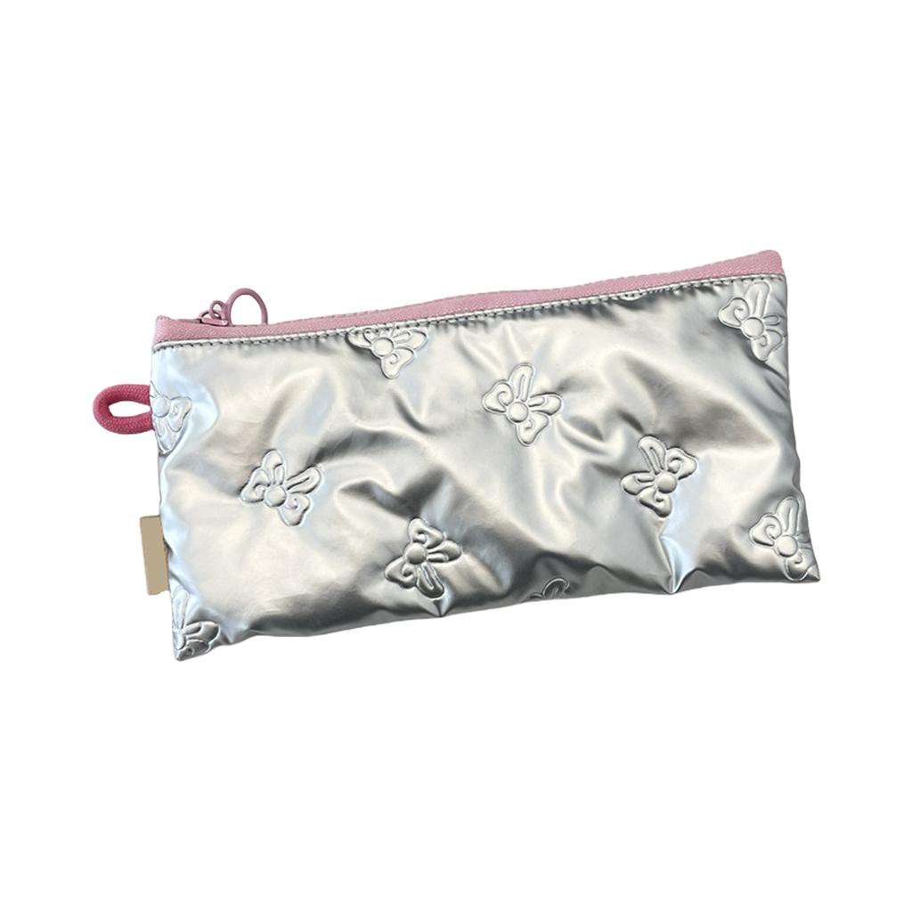 Bows Change Purse Flip Pencil Case Quilted Wallets Money Bag Coin Purse Change Bag Simple Change Purse Cosmetic Bag