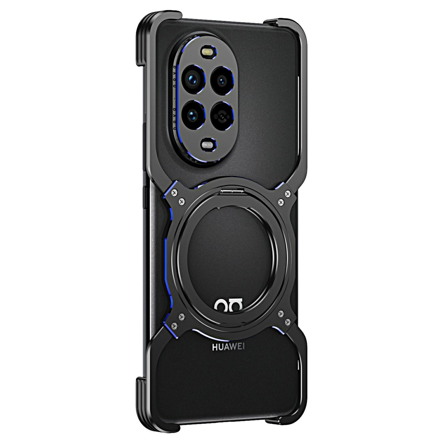 

Чохол для Huawei nova 13 Pro 5G з підставкою, металевий бампер, магнітна кришка для телефону Black/Blue