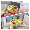 Leak-Proof Microwaveable Silicone Lunch Box 750ml Food Storage Container Divided Lunch Box  Camping