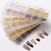 12Grids Mixed  Mini Round Beads Nail Art Decor DIY 3D Nail Charms Micro Metal Ball Gold Silver Black Metal Beads for UV Gel Nail
