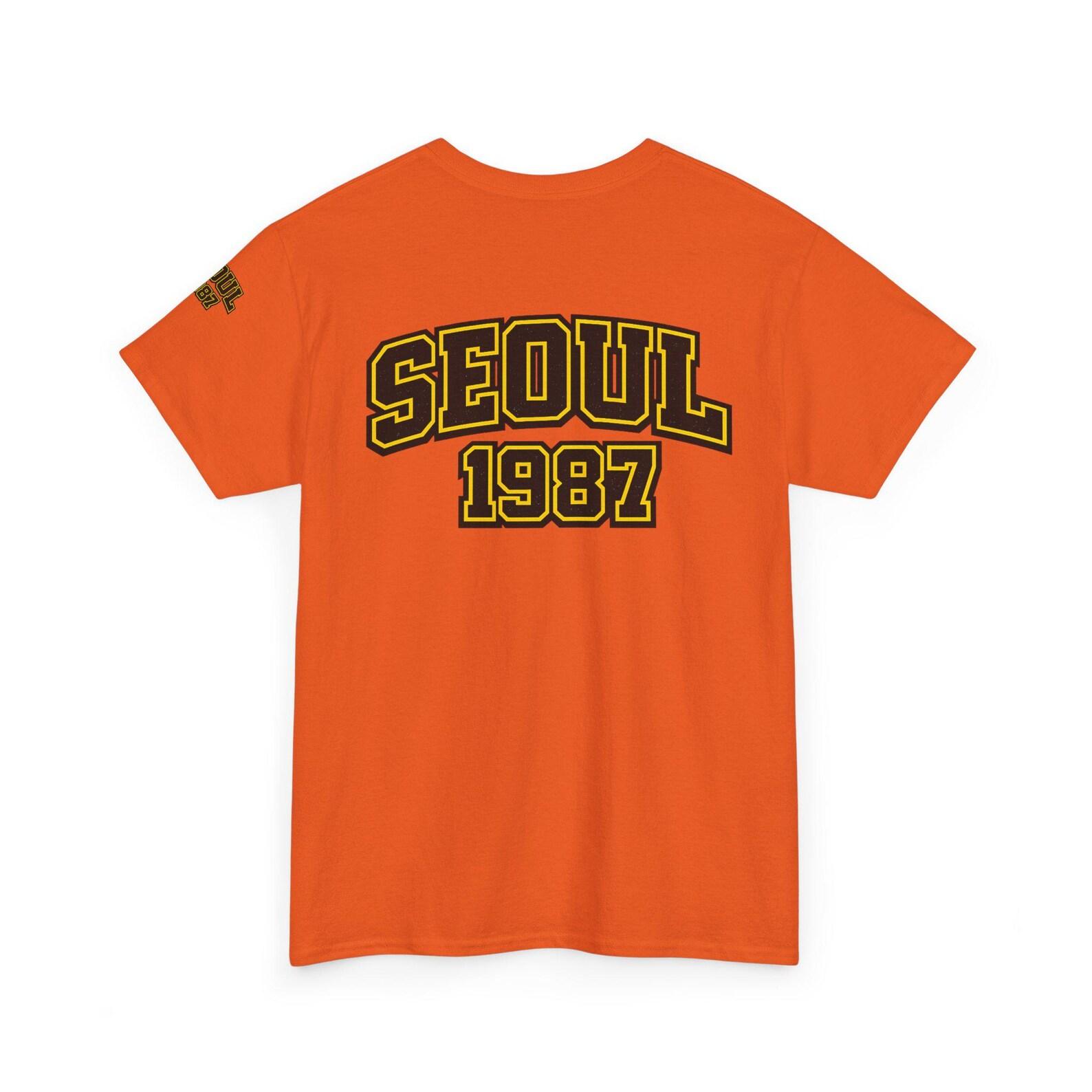 Seoul 1987 Tee | Seoul Graphic T-Shirt, Retro Collegiate Design S