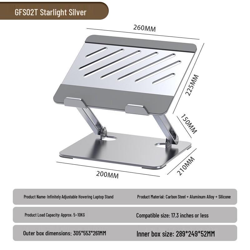 

OLOEY Infinitely Adjustable Foldable Aluminum Laptop & Tablet Stand