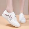 Women's White Leather Mesh Shoes - Breathable, Non-slip, Soft Sole, Korean Style for Spring & Summer