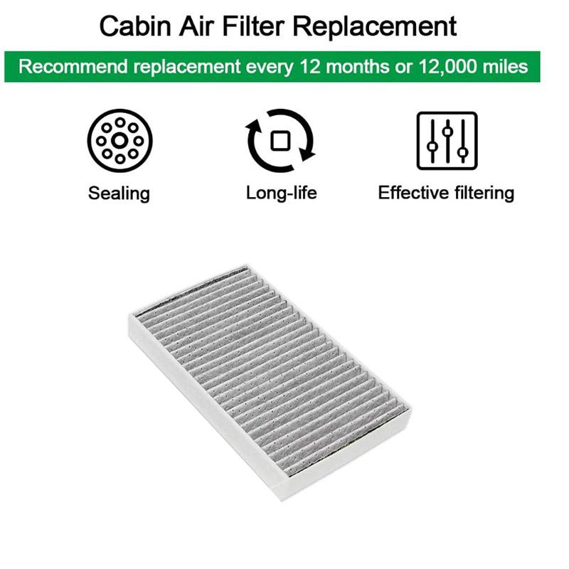 Filtro Abitacolo per Tesla Model S Filtro Aria HEPA con Carbone Attivo per Modello S 2012-2015 1035125-00-A