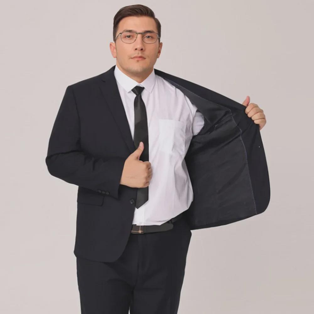 Men's Plus Size Black Suit: Business, Formal, Casual, or Wedding Wear