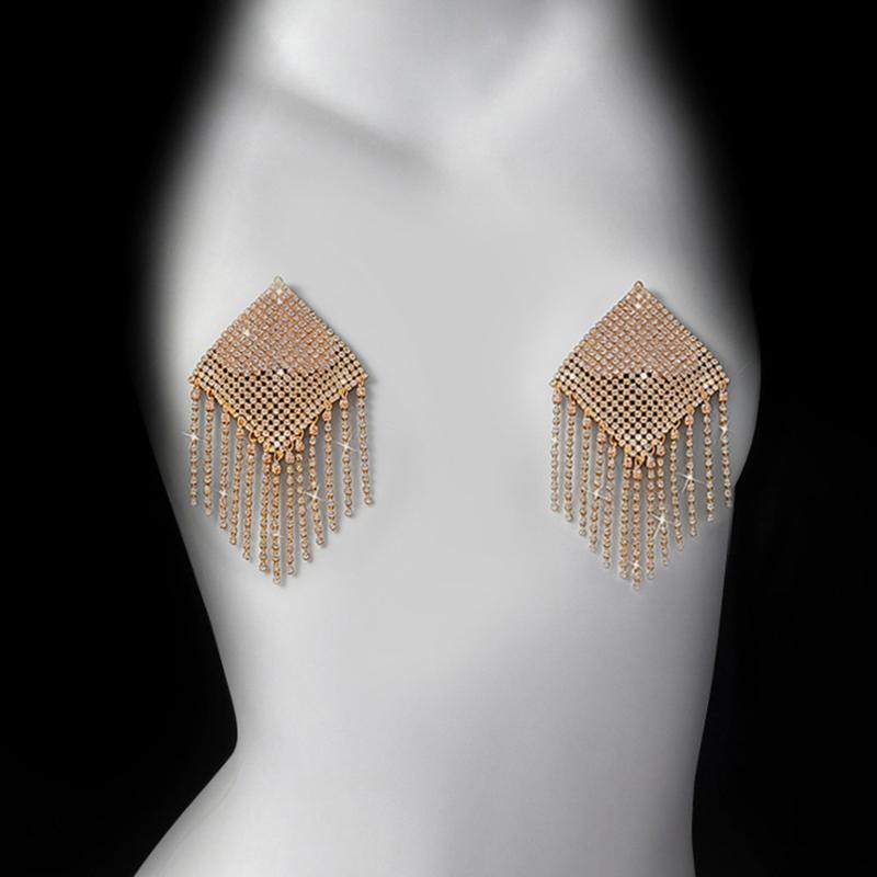 Sexy Nipple Self Adhesive Nipple Chains Stickers Tassels Breathable Comfortable Bras Accessories