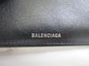 Autentyczny portfel bifold BALENCIAGA Signature Square z czarnej skóry #a837 Odnowiony