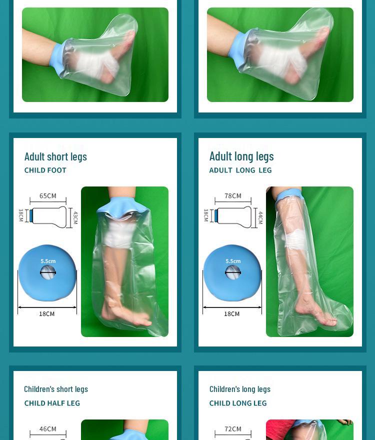 Copricast impermeabile per gamba e piede da 70 cm - Protezione per il bagno post-operatorio