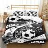 Cartoon Fußball Fußball Bedrucktes Bettwäscheset Weiche Mikrofaser Bettbezug Kissenbezug Für Kinder Erwachsene Schlafzimmer Heimgebrauch