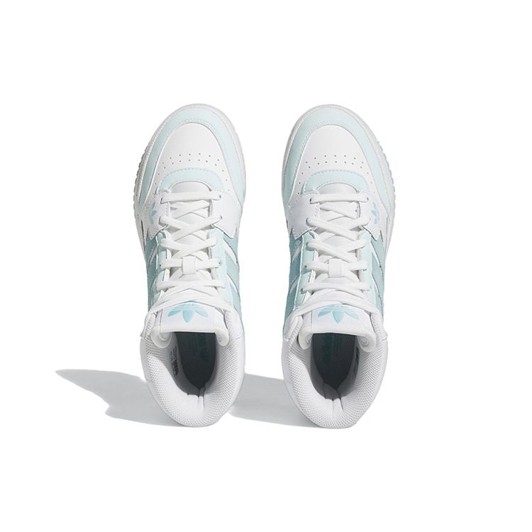 Adidas Originals Drop Step High Top Skate Shoes Women Sneakers White Blue HQ6983