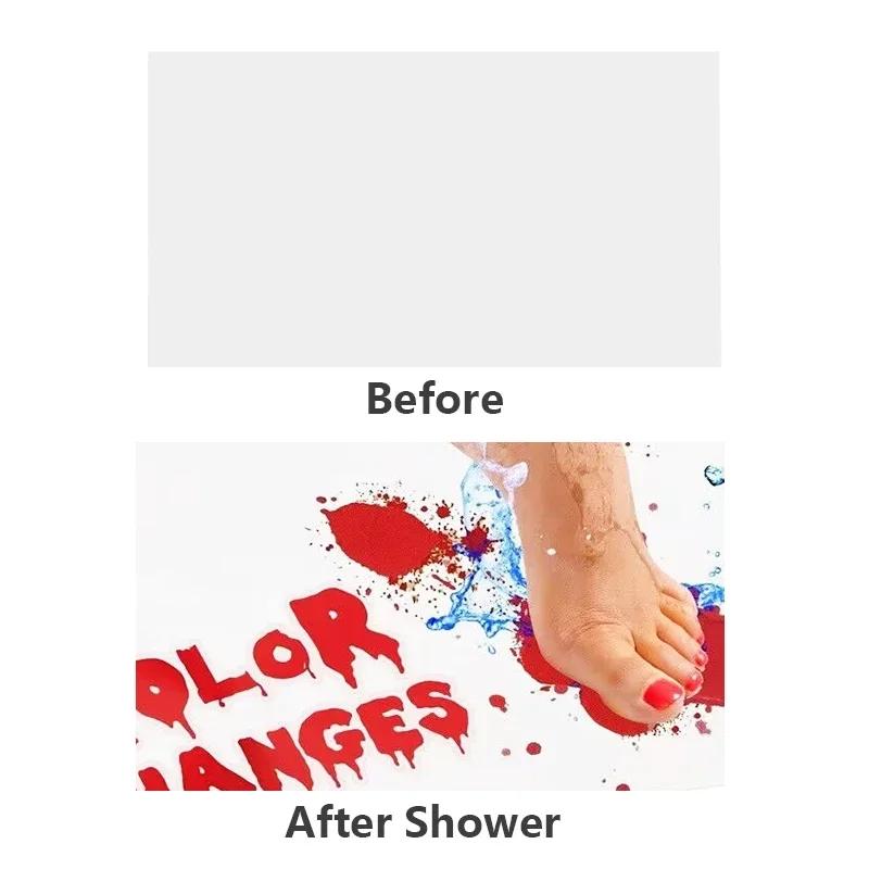 

40*70 см меняющие цвет коврики для ванной комнаты кровавый коврик для ванной на Хэллоуин розыгрыш ужасов ковры украшения для вечеринок розыгрыши